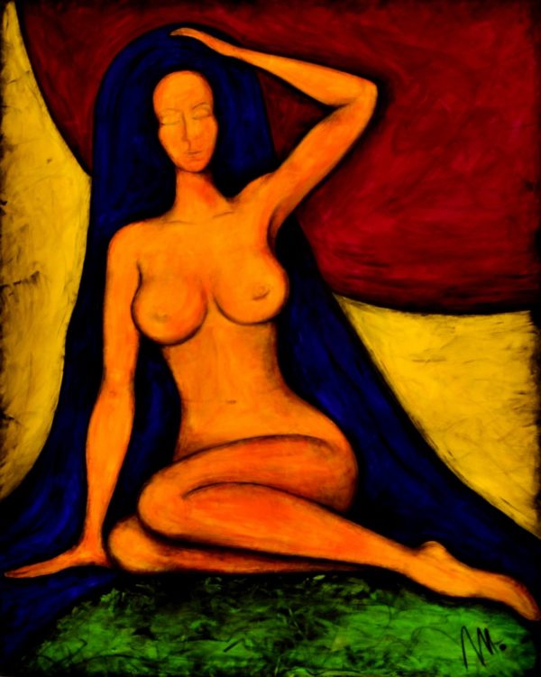 36 - Bohyně klidu - akryl na plátně - 100 x 80 cm - r. 2014