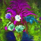 Ze zahrady - 123 x 138 cm -olej na sololitu - r. 2019, barva 9